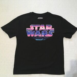 Star‎ Wars Retro Graphic T Shirt Darth Vader Dark Side Black Kids L(10-12)